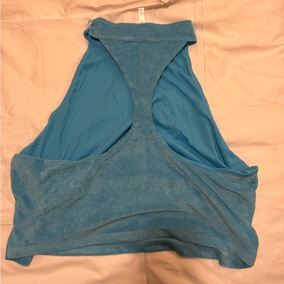 Fabletics Terry Built-In Bra Tank in Aqua Blue, NWT Size 4X - Picture 5 of 6